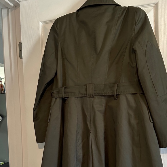 DKNY Women's Dark Green Trench Coat - Picture 6 of 7